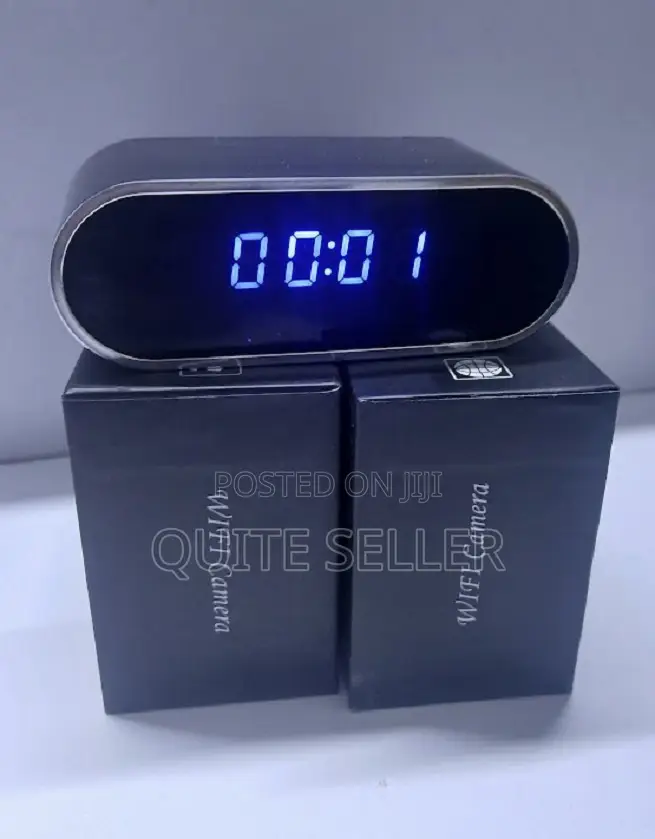 Wifi Clock Hidden Spy Camera - Remote Phone Access Support Recording