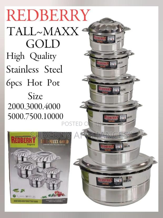 Redberry Premium Range of Stainless Steel Insulated Hotpot