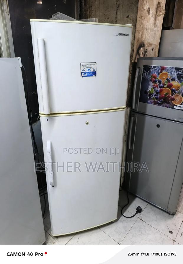 White Samsung Fridge 400l - main view