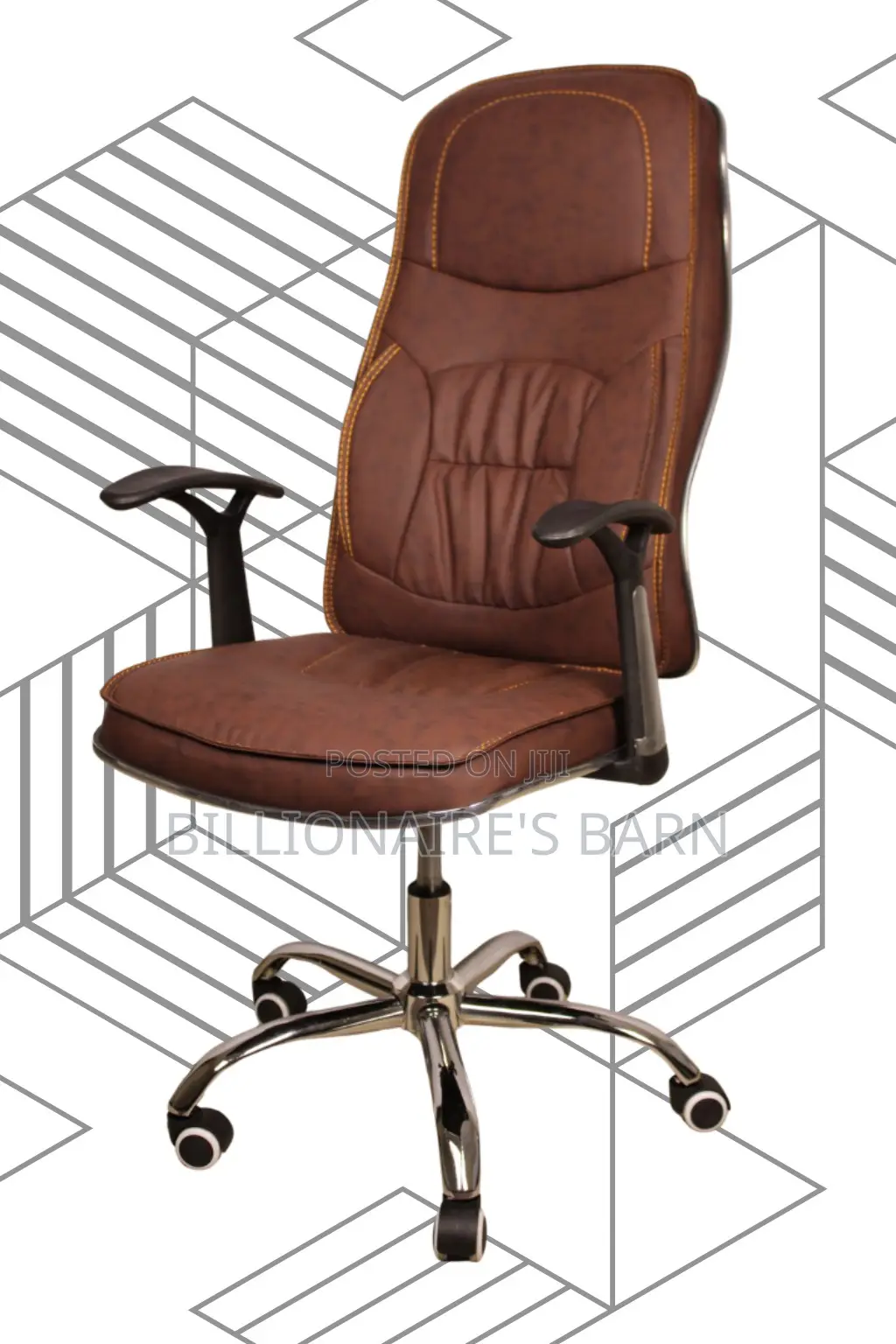 Ergonomic Executive Leather Chair — Steel Frame