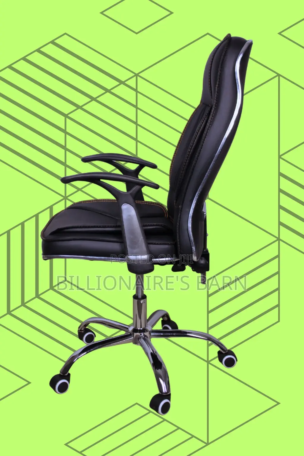 Durable Executive Leather Office Chair — Strong Stable Base