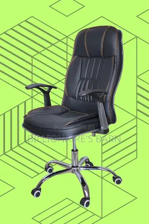 Durable Executive Leather Office Chair — Strong Stable Base