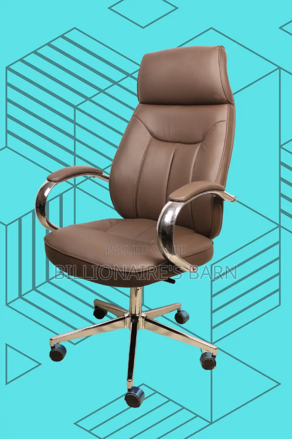 Brown Executive Leather Office Chair (Breathable) — Hot Deal
