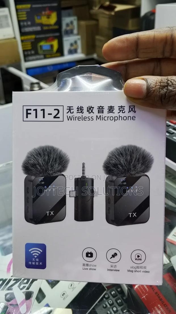 F11_2 3in 1 Noise Cancelling Mic Dual Mini Wireless Microphone