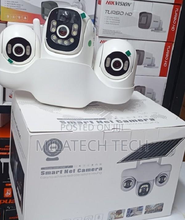 Triple Lens 4g Solar CCTV Camerawith Night Vision