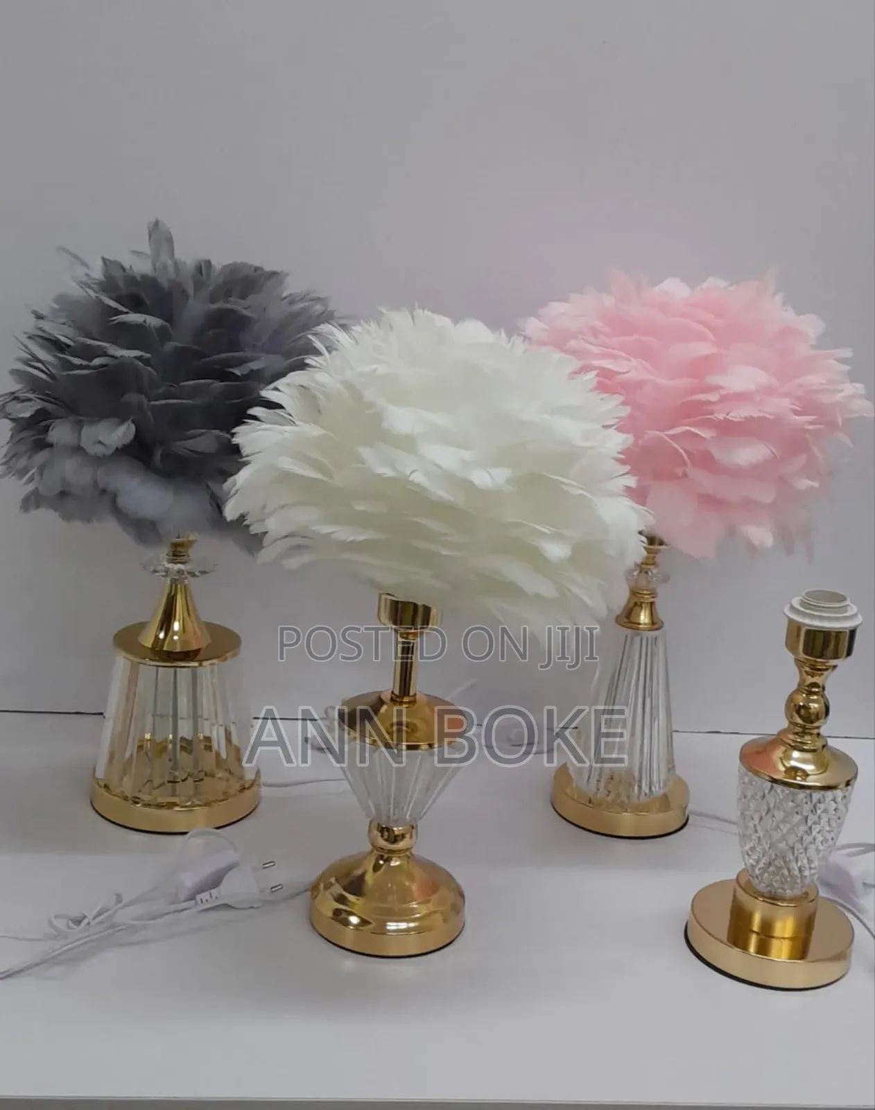 *Bedside Table Lamp With Feathers Head Now Available*