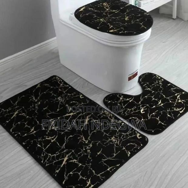 Marble Pattern 3pcs Bathroom Mats - main view