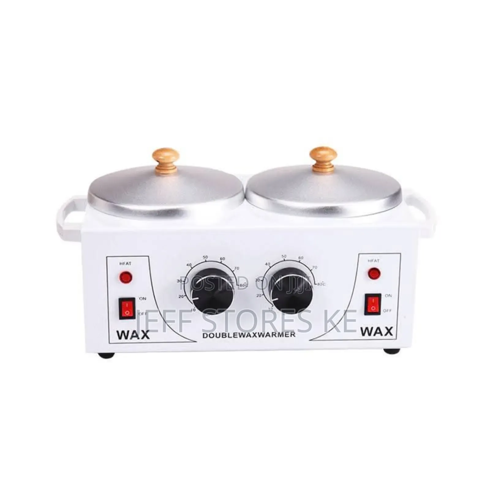 White 2 Set Wax Pot