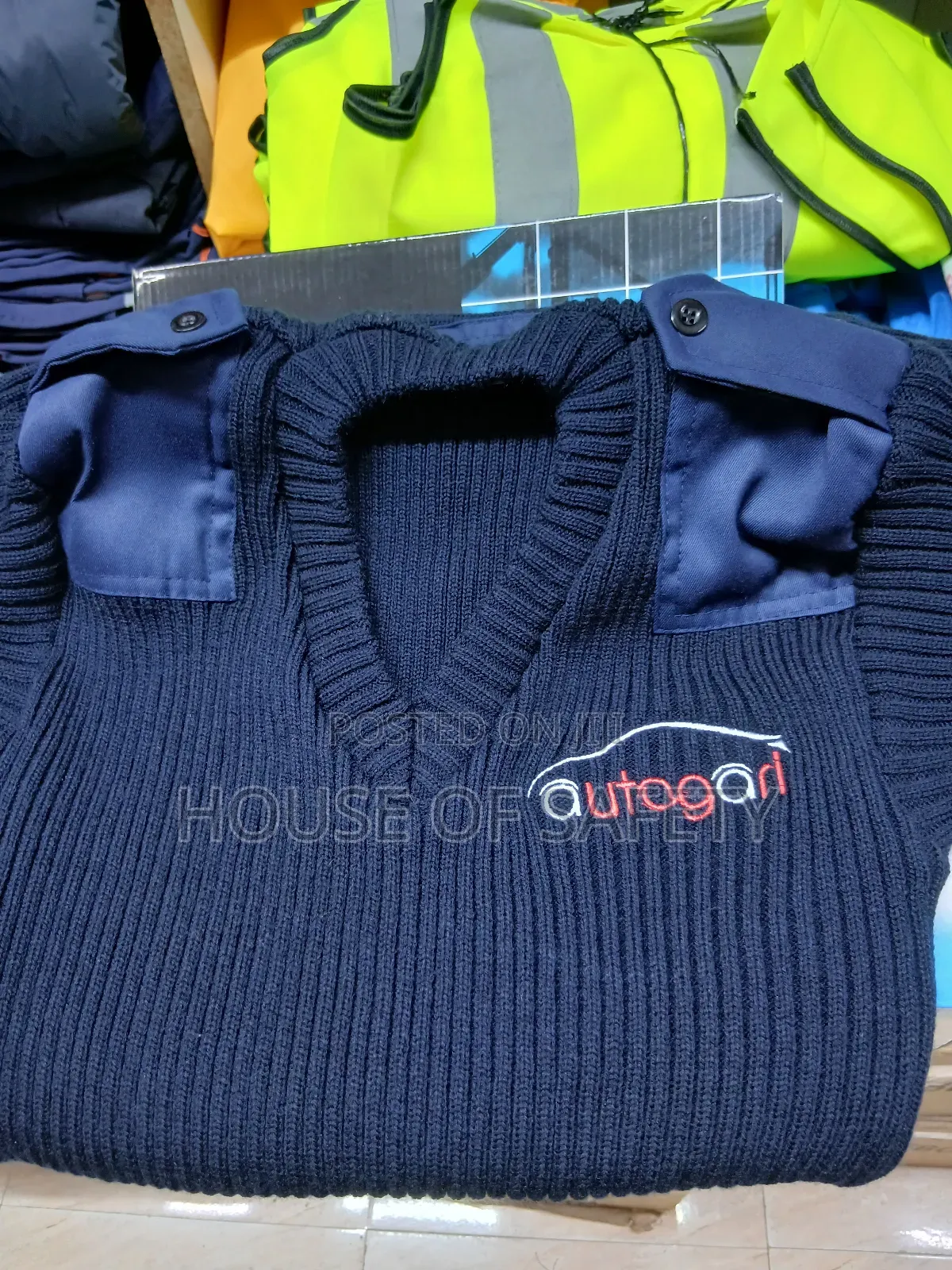 Navy Blue Branded Security Guard Sweater