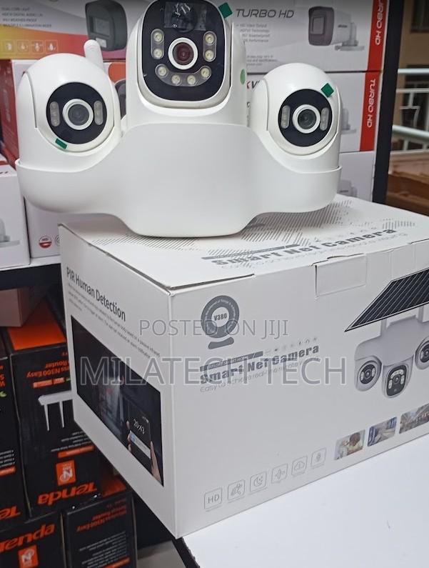 Solar Camera Triple Lens 4g Solar V380 'L