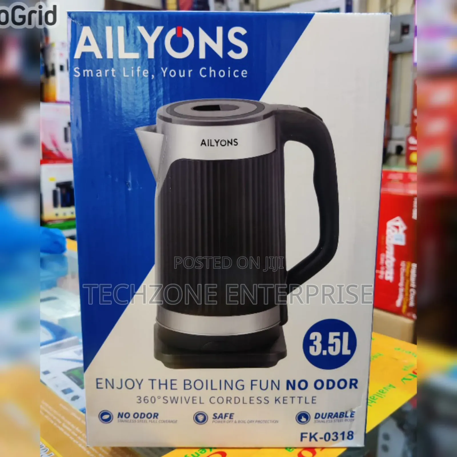 Ailyons Fk-0318 3.5 Litres Electric Water Kettle, Black 