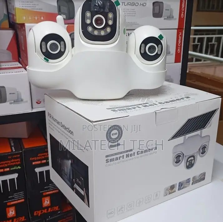 Way Audio V380 Pro Triple Lens 4g Solar