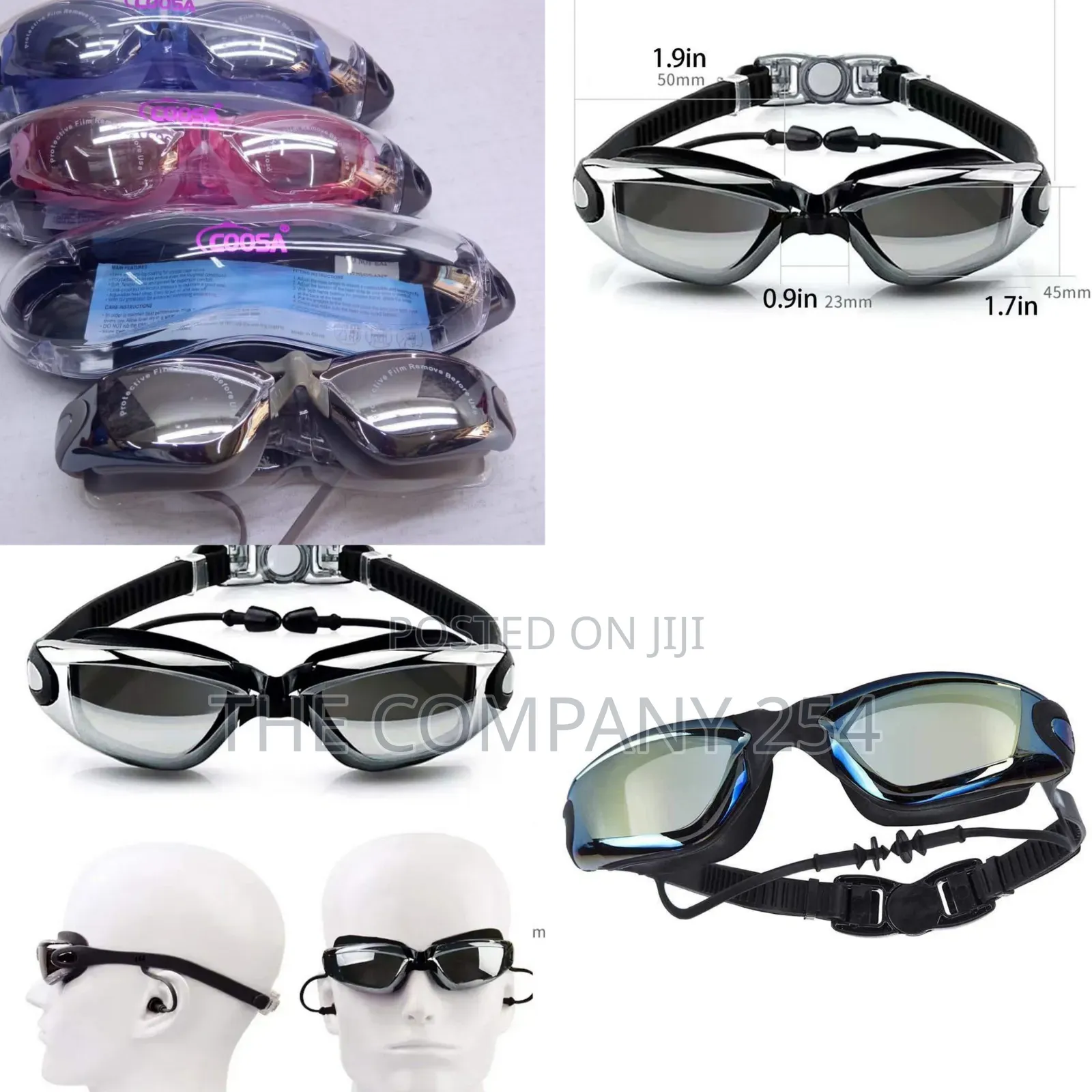 Quality Anti Fog Swimming Protective Goggles With Earbuds Available