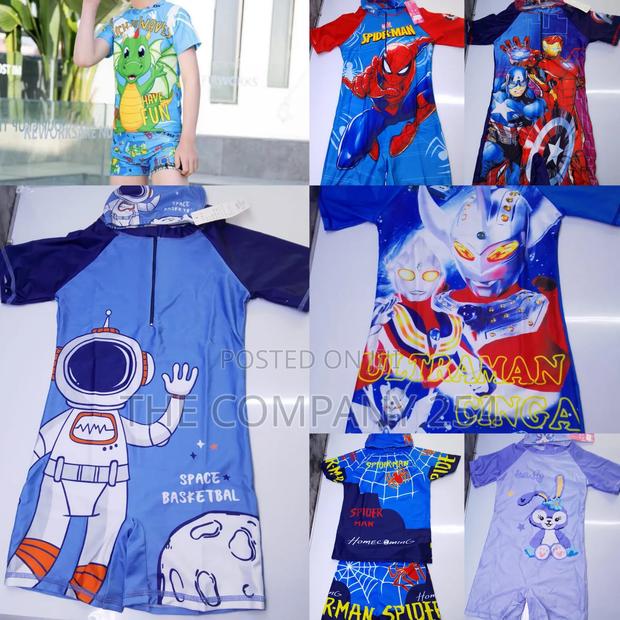 Cartoon Theme Boys Swimming Outfit Costume Available - main view