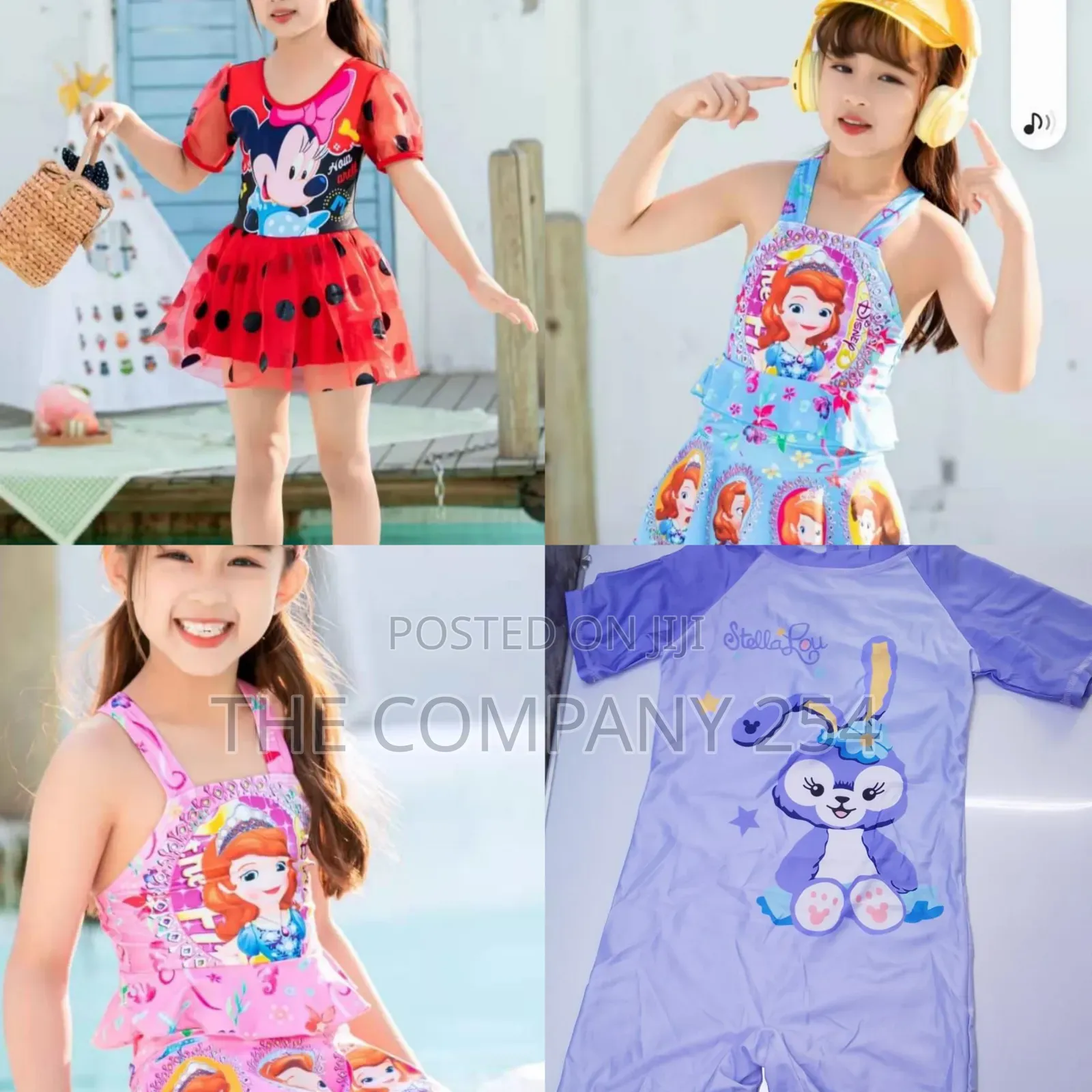 Quality Girls Cartoon Themed Swimming Costume Outfits