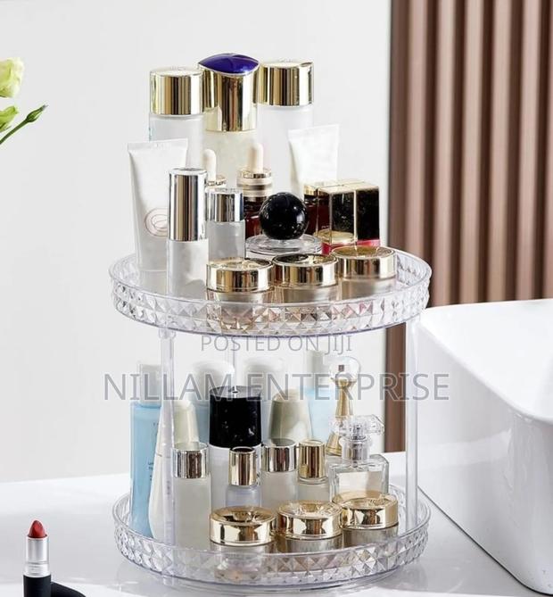 *2-Tier Diamond Pattern Rotating Lazy Susan