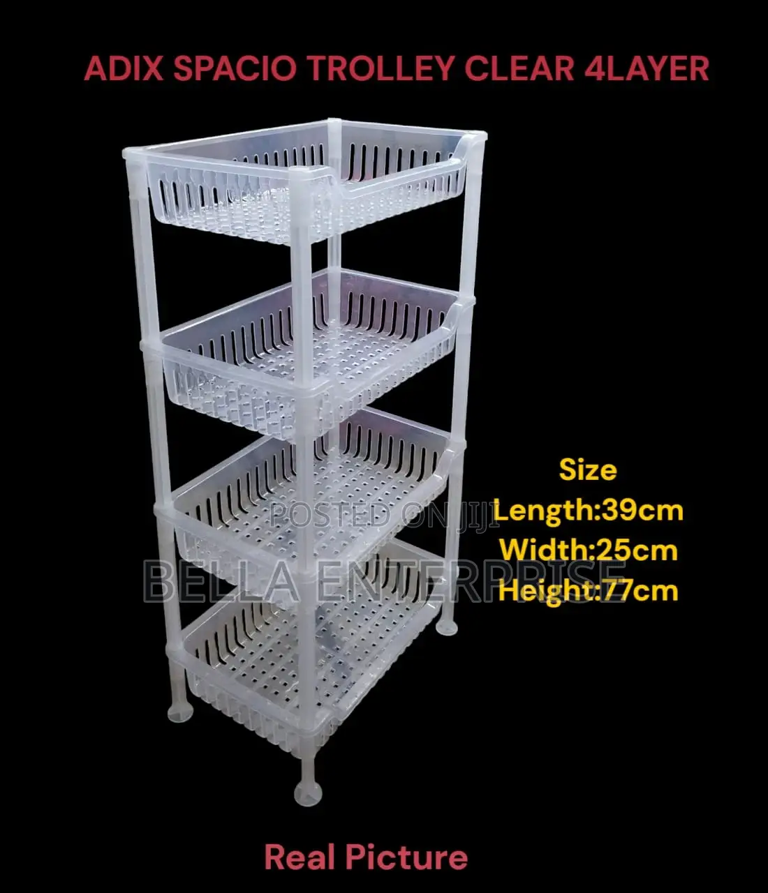 Adix Spacio Trolley Clear 4 Layer.