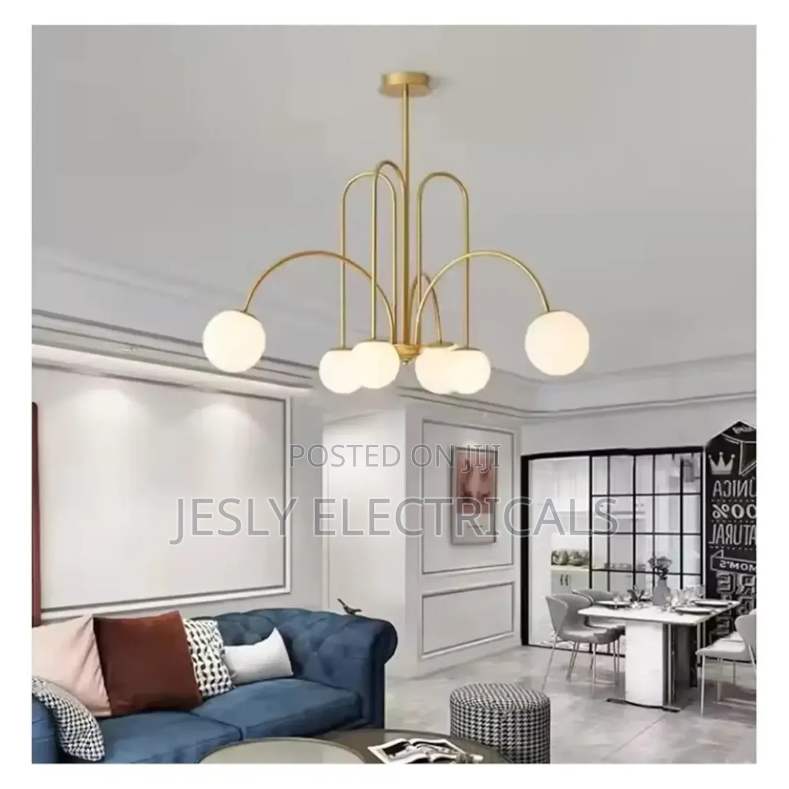 Modern Gold Black G9led Chandelier for Living Room