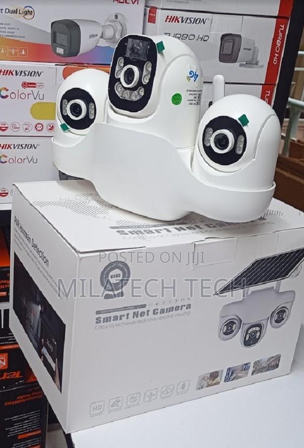 Solar Camera With 3 Lens Rotating
