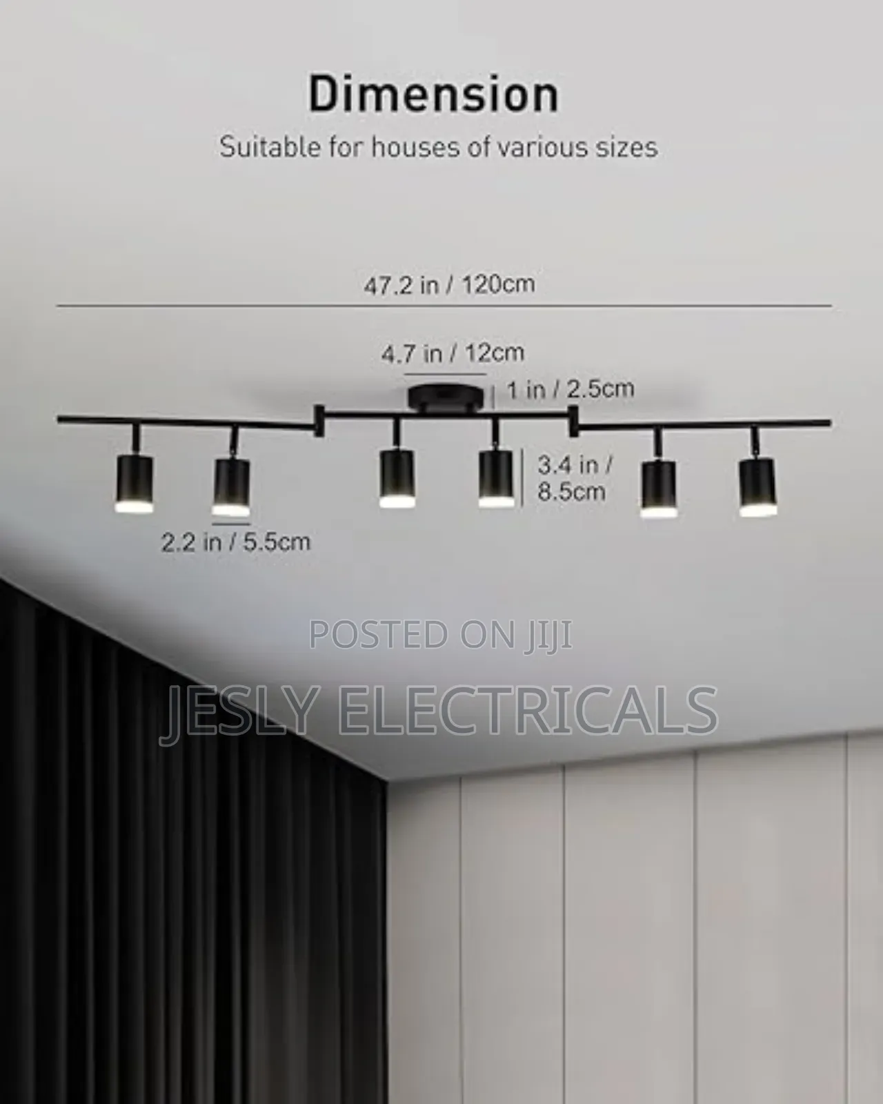 Bojim 6 Light Led Track Lighting Kit
