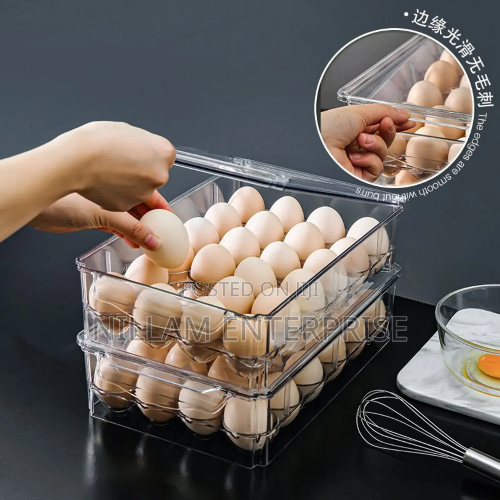 24 PCS Acrylic Egg Holder