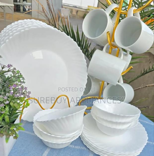 24pcs Trendy White Dinner Set - main view
