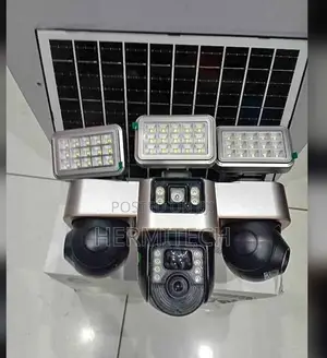 Solar CCTV Camera 4g Triple Lens With Lights