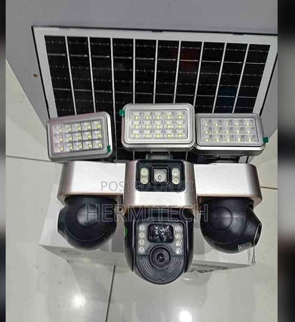 Solar CCTV Camera 4g Triple Lens With Lights - main view