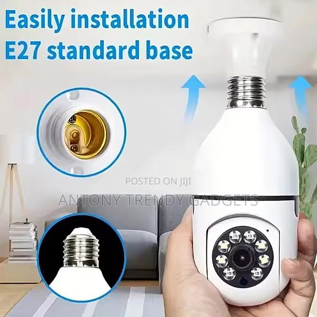 360° Panoramic Light Bulb Security Camera With Motion Detection - main view