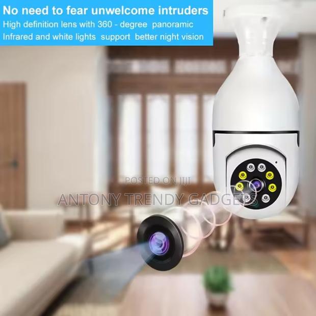 Wireless Smart Home Bulb Camera 360° Cctv Ip Camera E27 - thumbnail 3
