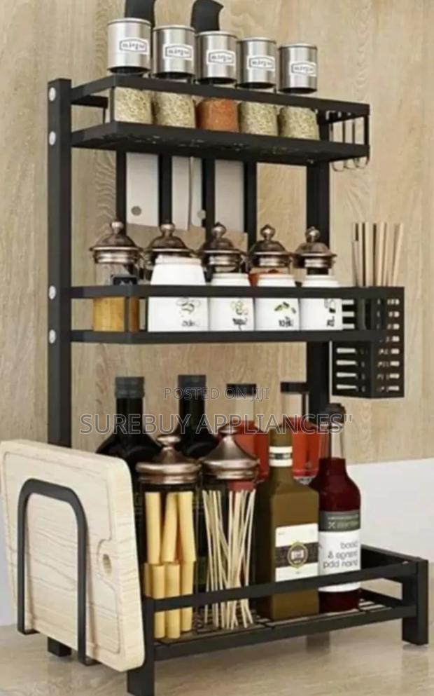 3-Tier Stainless Steel Kitchen Rack - main view