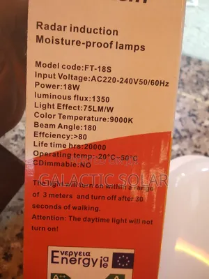 18 Watt Bulk Head With Photo Cell
