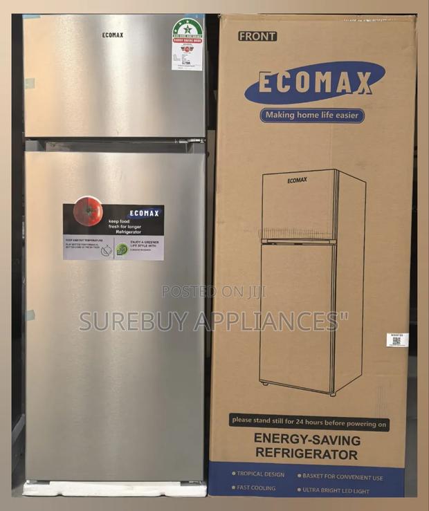 Ecomax 230 Litres Dark Silver Double Door Refrigerator - main view