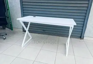 All White Modern Office Desk