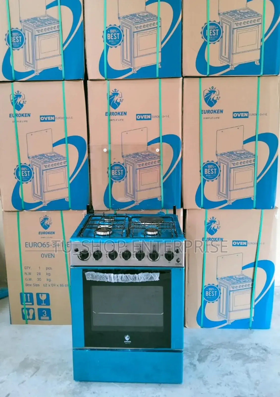 Cooker!!Euroken 3+1 Standing Cooker With Electric Double
