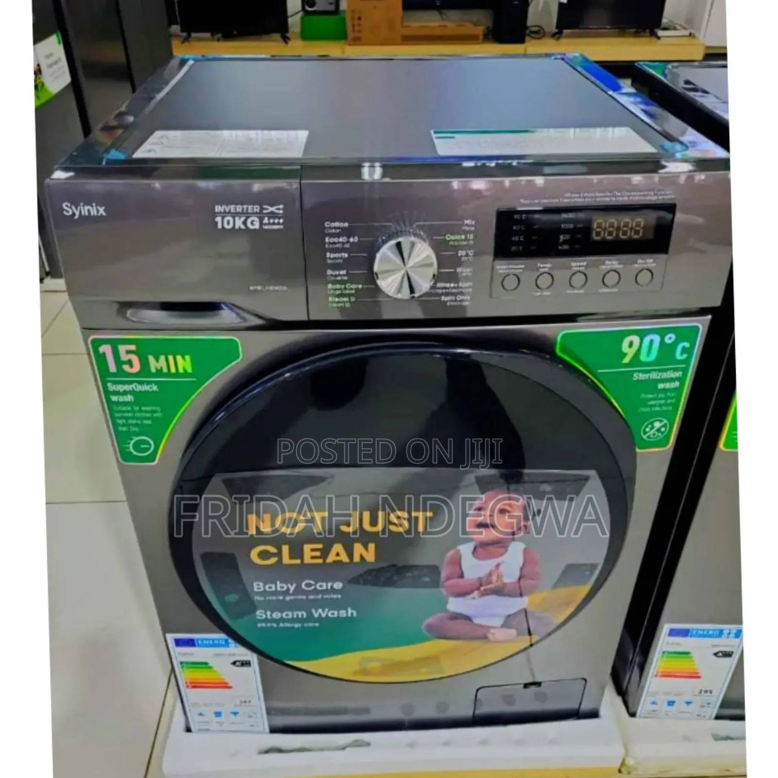 Syinix Front Load Washing Machine 
10kg Wash and Spin.