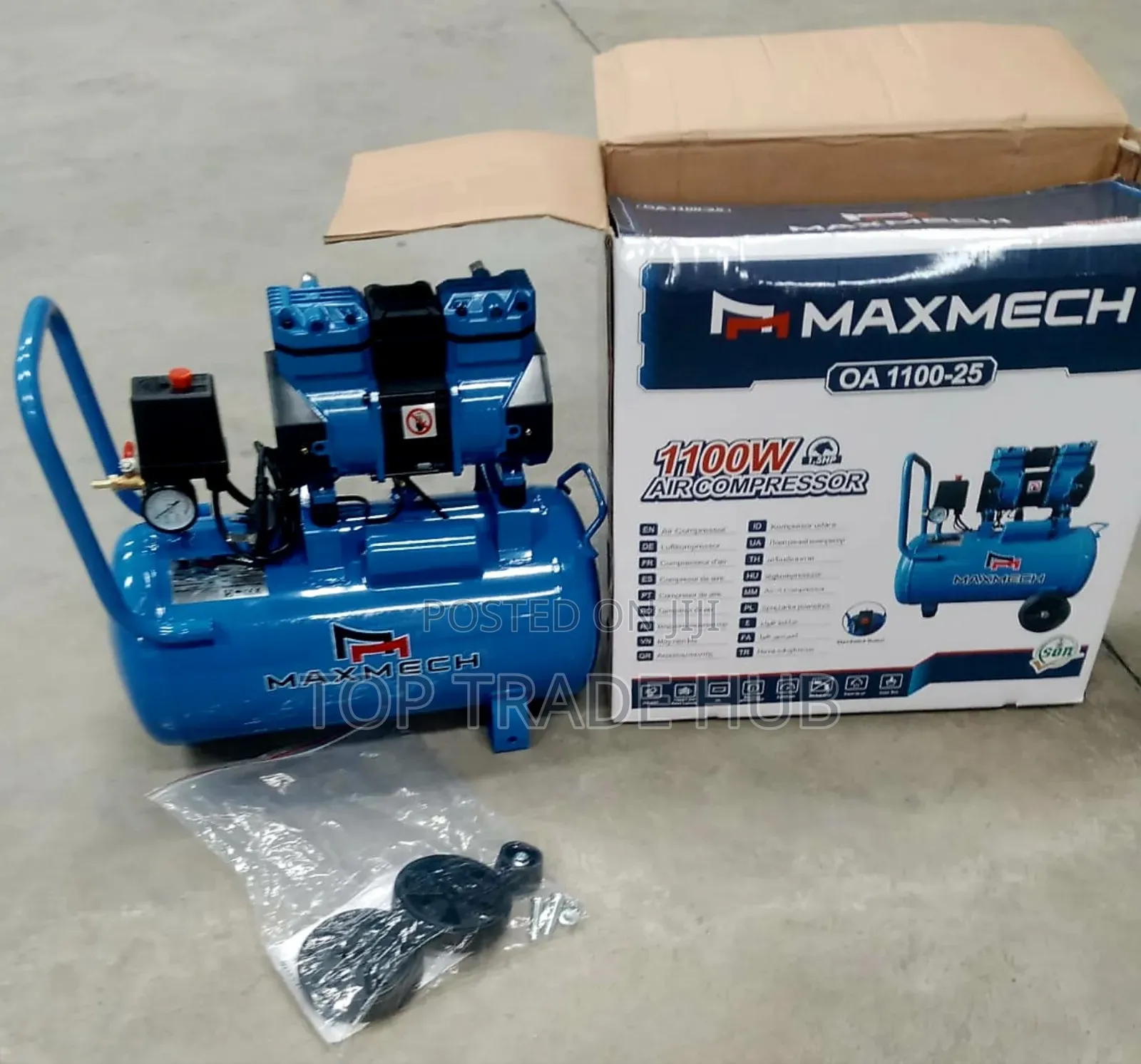 Maxmech Oil Less Silent Electric Air Compressor 25l 1.1kw