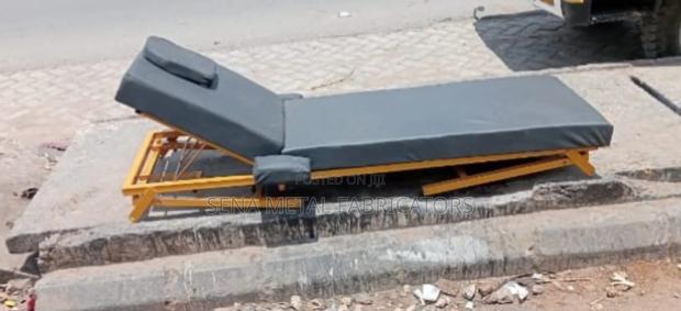 Black Massage Bed Adjustable for Easy Transportation. - main view