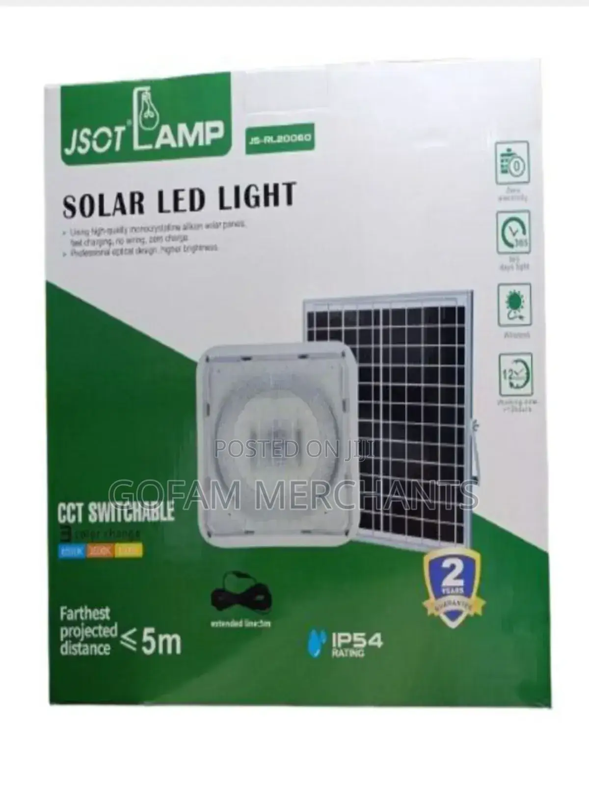 Jsot Smart Solar Ceiling Led Light 500w Indoor Lamp With Remote.