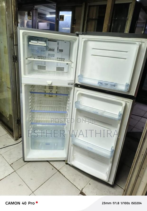 Haier Silver Double Door Fridge - main view