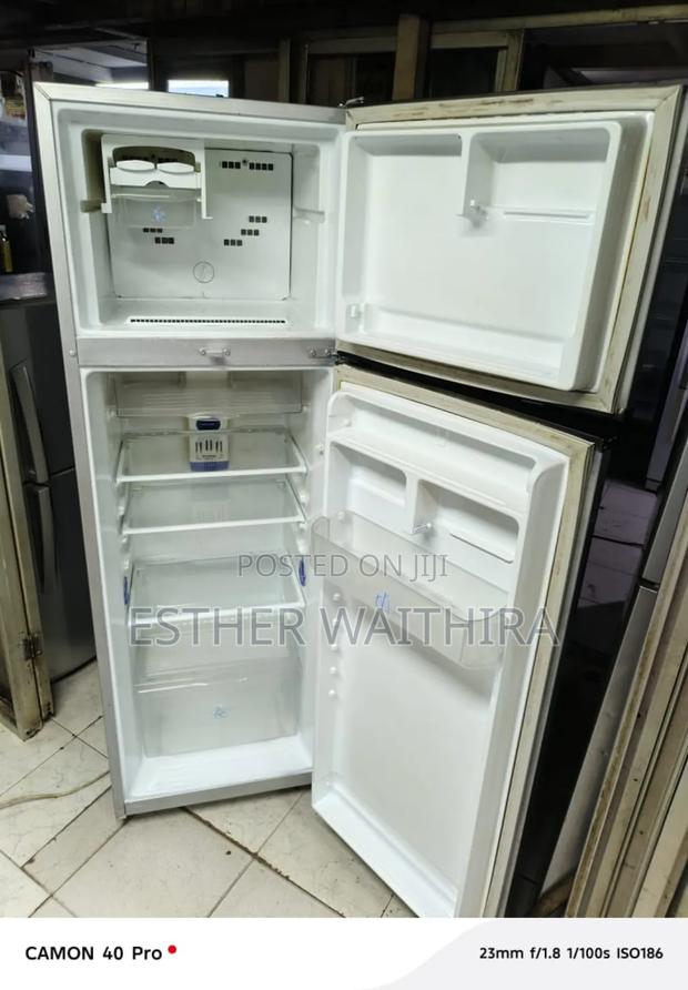 Well Maintained Silver Double Door Fridge - thumbnail 2