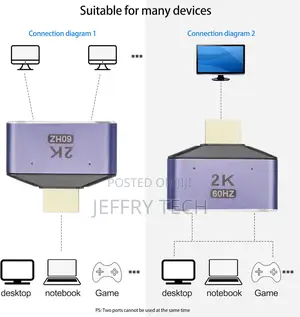 Hdmi 1 in 2 Out Splitter Adapter at 60hz Hdmi 2 in 1 Hd Display Bi-Dir