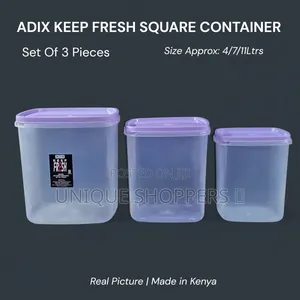 Adix Keep Fresh Square Container – Set of 3 (4l, 7l, 11l