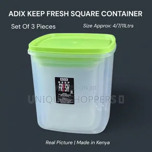 Adix Keep Fresh Square Container – Set of 3 (4l, 7l, 11l