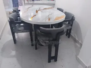 Modern Notch Higher Dining Set (6)