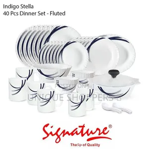 Signature Borosil Opal 40pcs Dinner Set