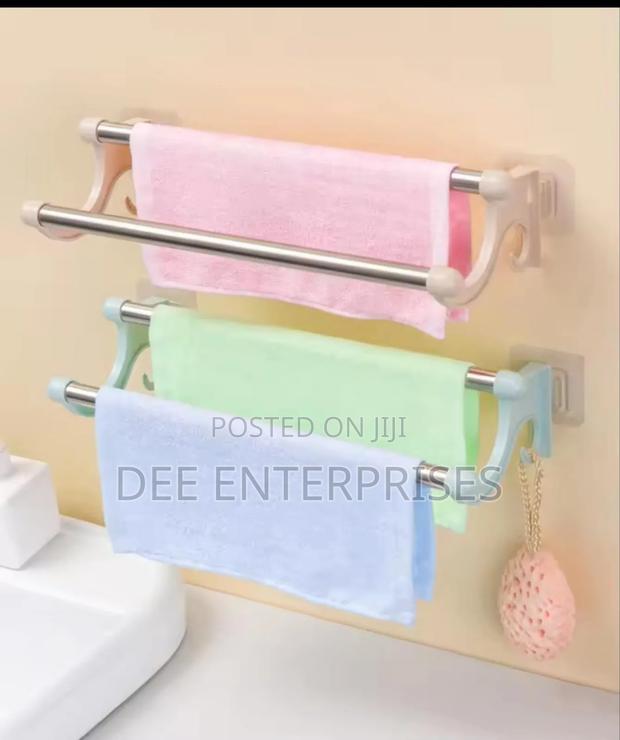 54cm Self Adhesive Double Pole Towel Holder - main view