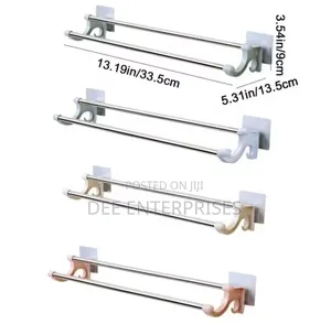54cm Self Adhesive Double Pole Towel Holder