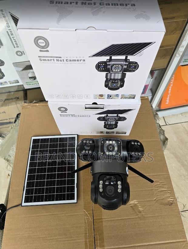 Outdoor Triple Lens Solar Wifi Enabled Security Camera - main view