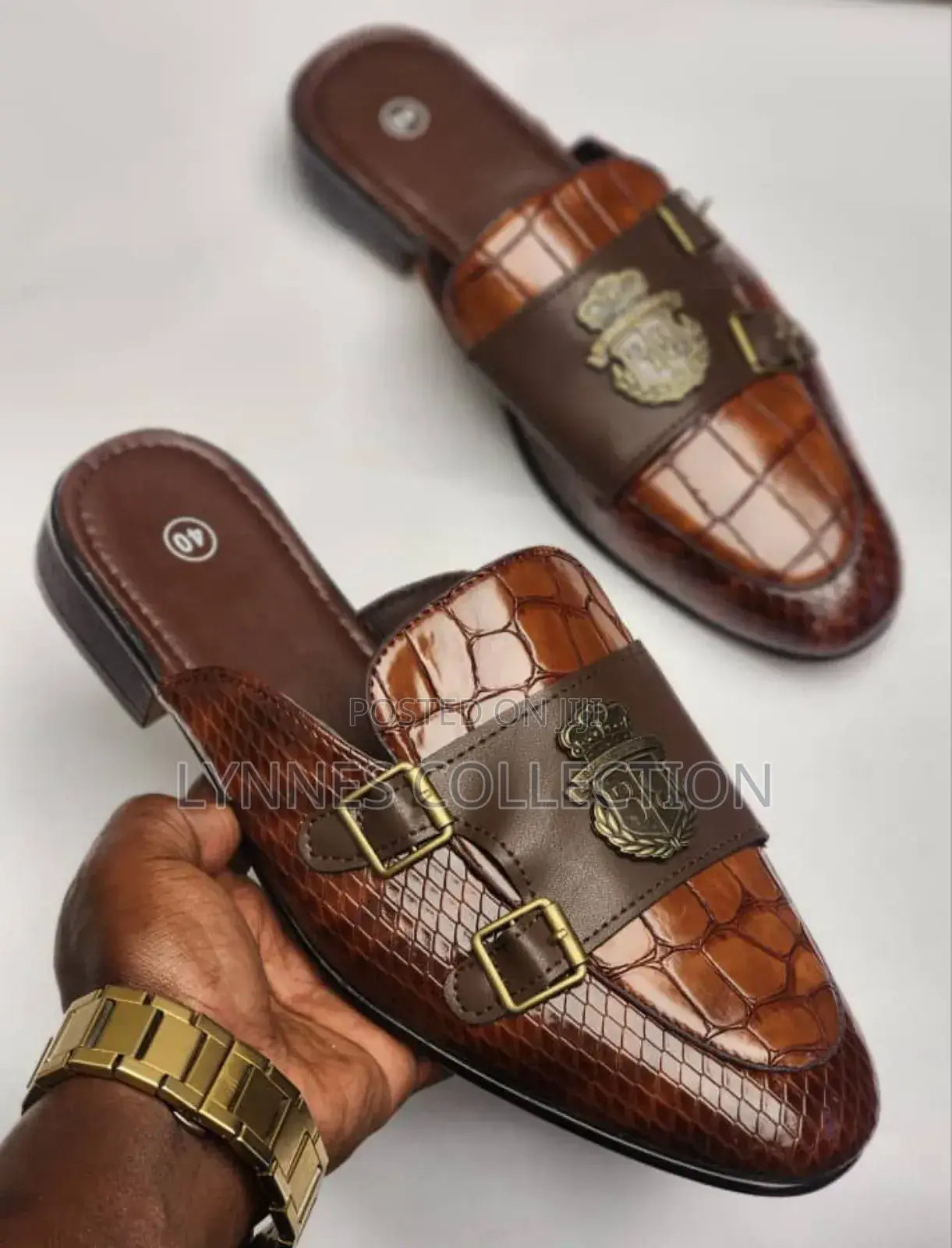 Billionaire Mules With Embroided Tassle,Embroided Mules Sizes 40_45